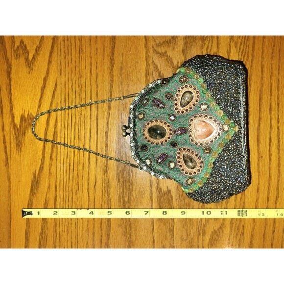 Moni Couture Vintage Embroided Embellished Clutch Handbag - Picture 11 of 13